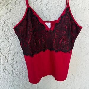 Y2k black red lace